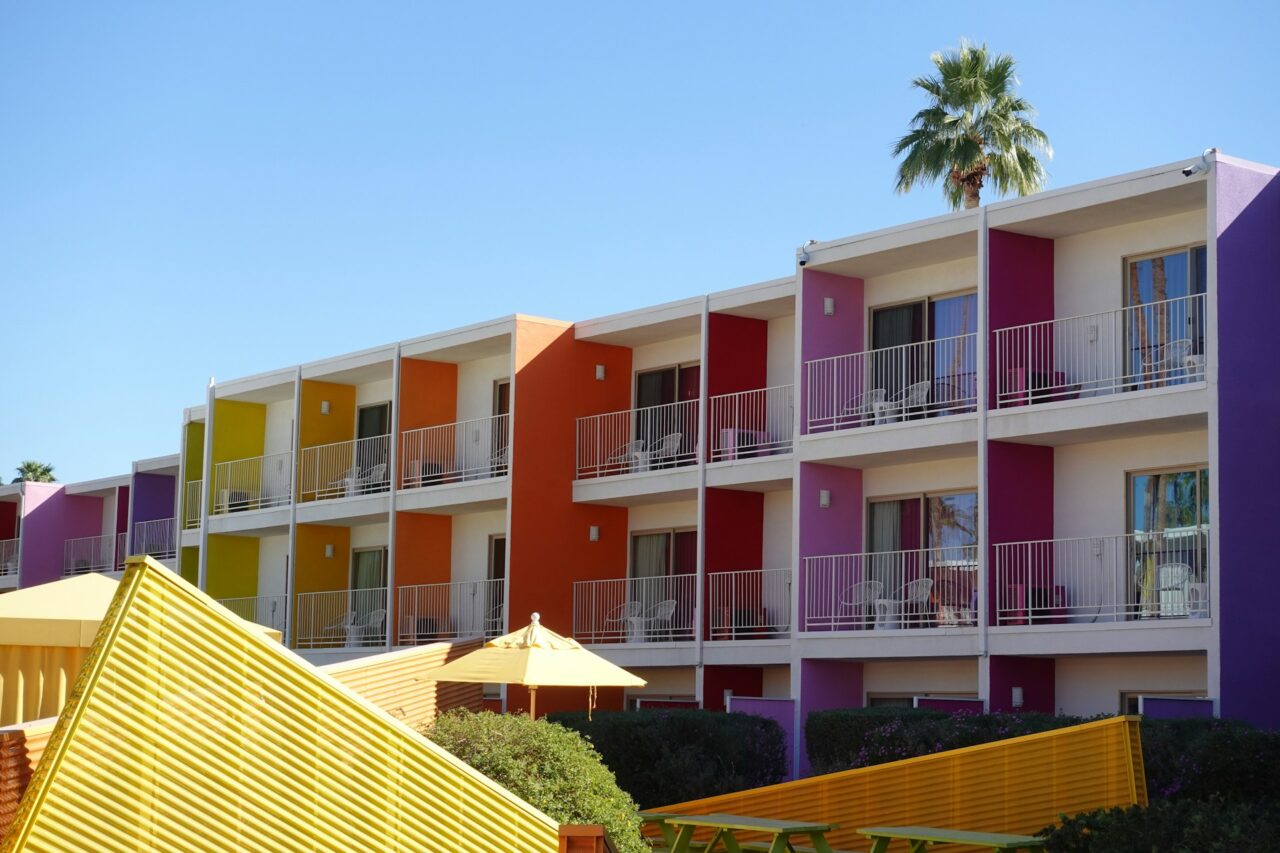 Colorful hotel Saguaro Palm Springs