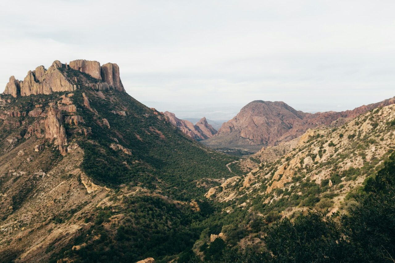 Valley and mountains in Big Bend National Park, Texas