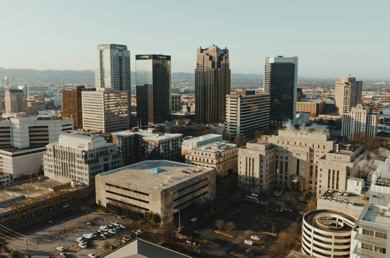 Aerial view of Birmingham Alabama
