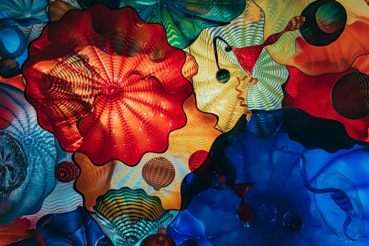 Glass art work at Chihuly Garden and Glass, Seattle