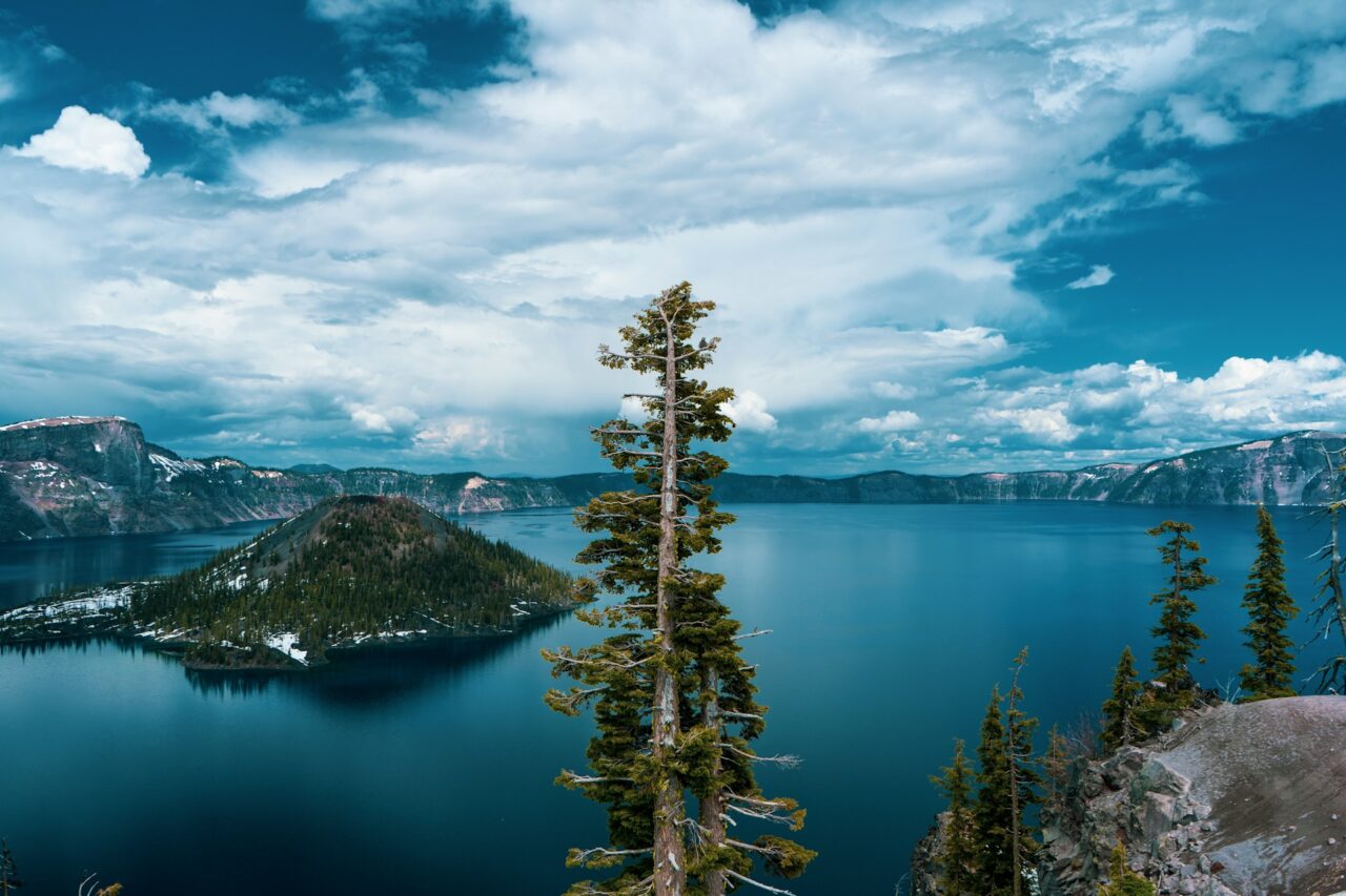 View of Crater Lake in Oregon