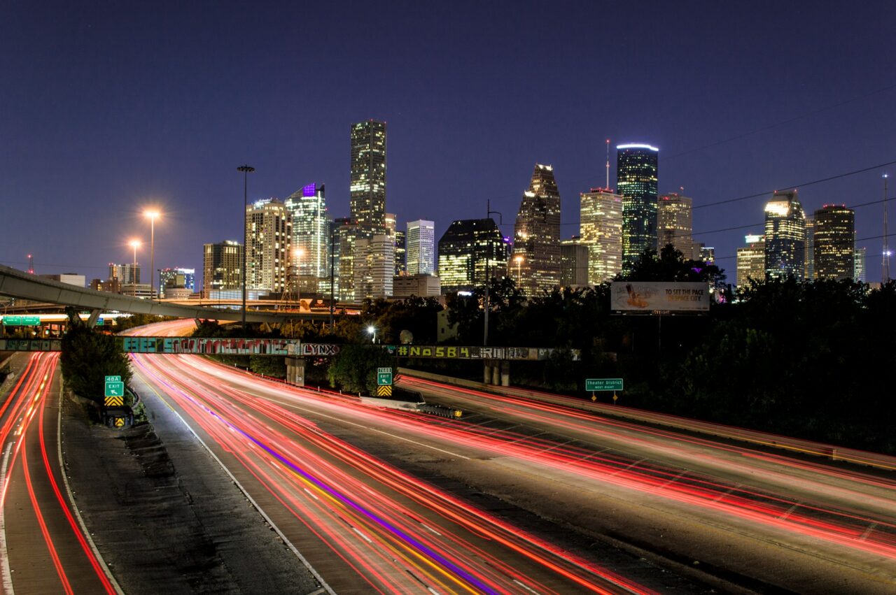 Houston skyline at night