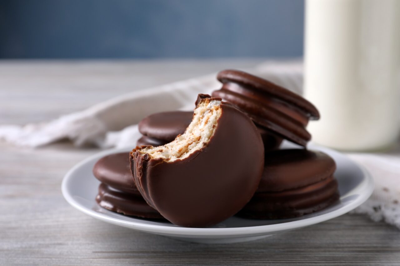 Plate of chocolate MoonPies 