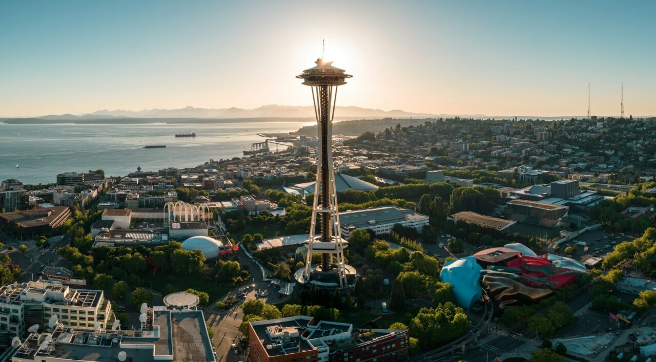 Aerial view of Seattle Washington