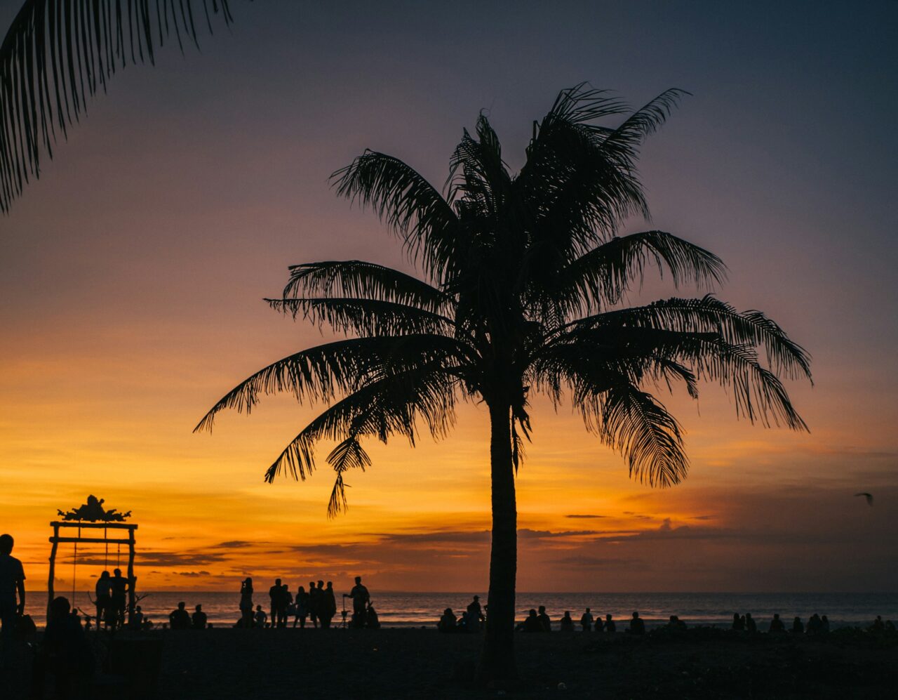 sunset on Seminyak Beach