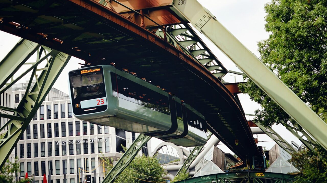 Suspension railway in Wuppertal Germany