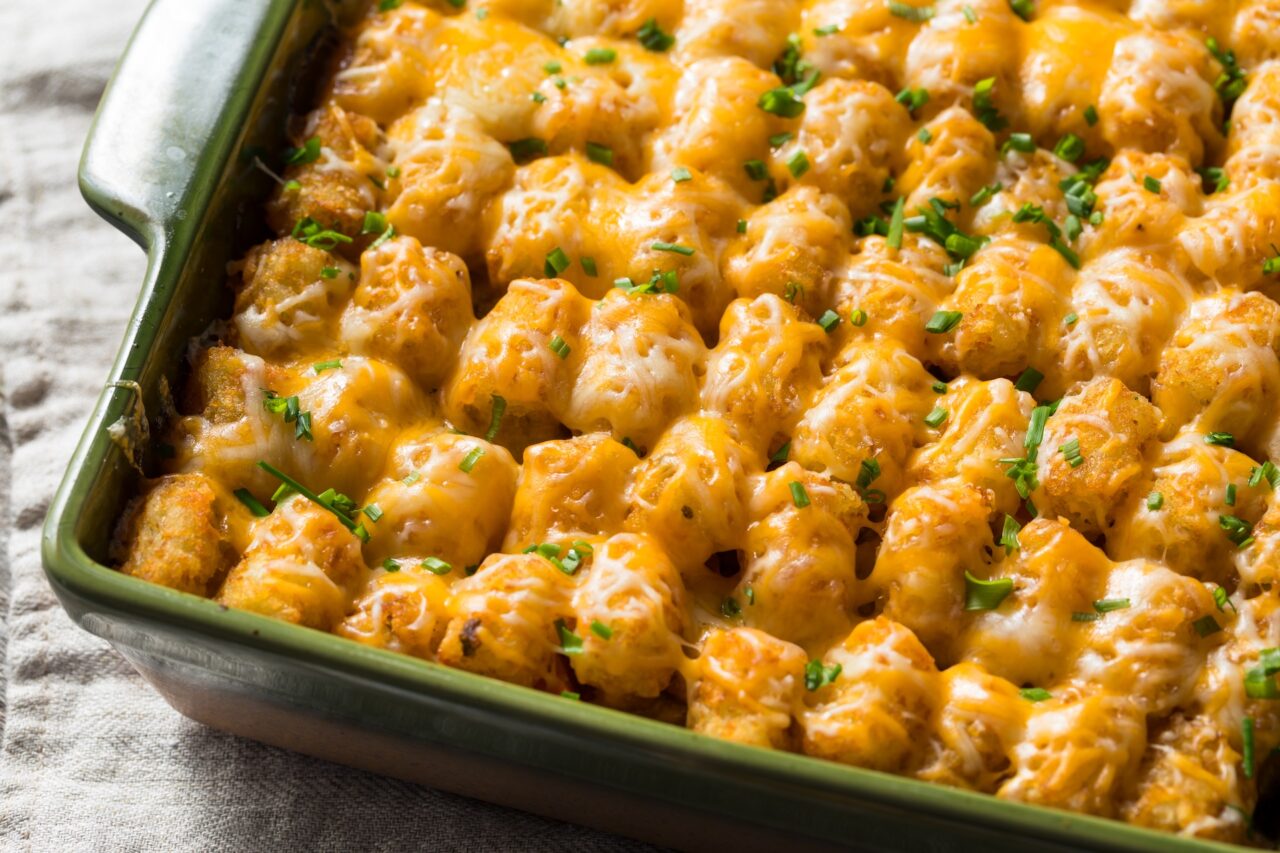 Tater tot hotdish casserole
