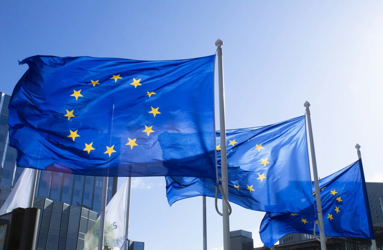 European Union flags in Paris