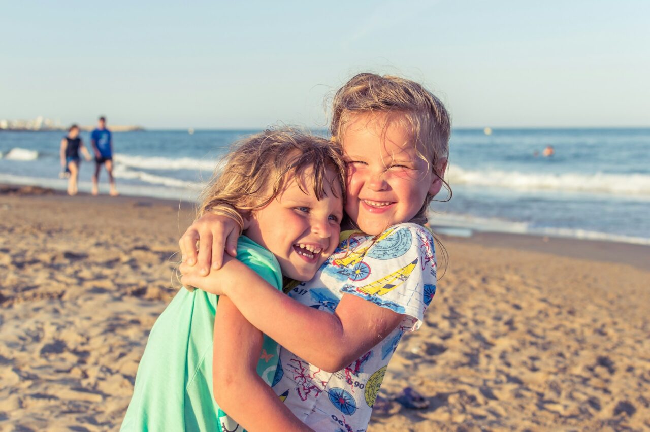 Two girls on the beach