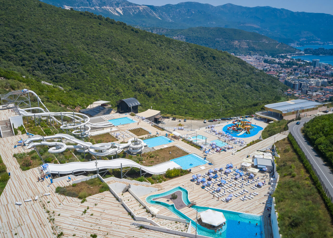 Slides at Aquapark Budva in Montenegro