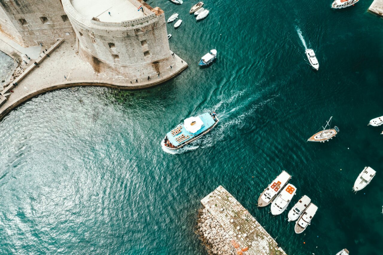 Boat in Dubrovnik Croatia