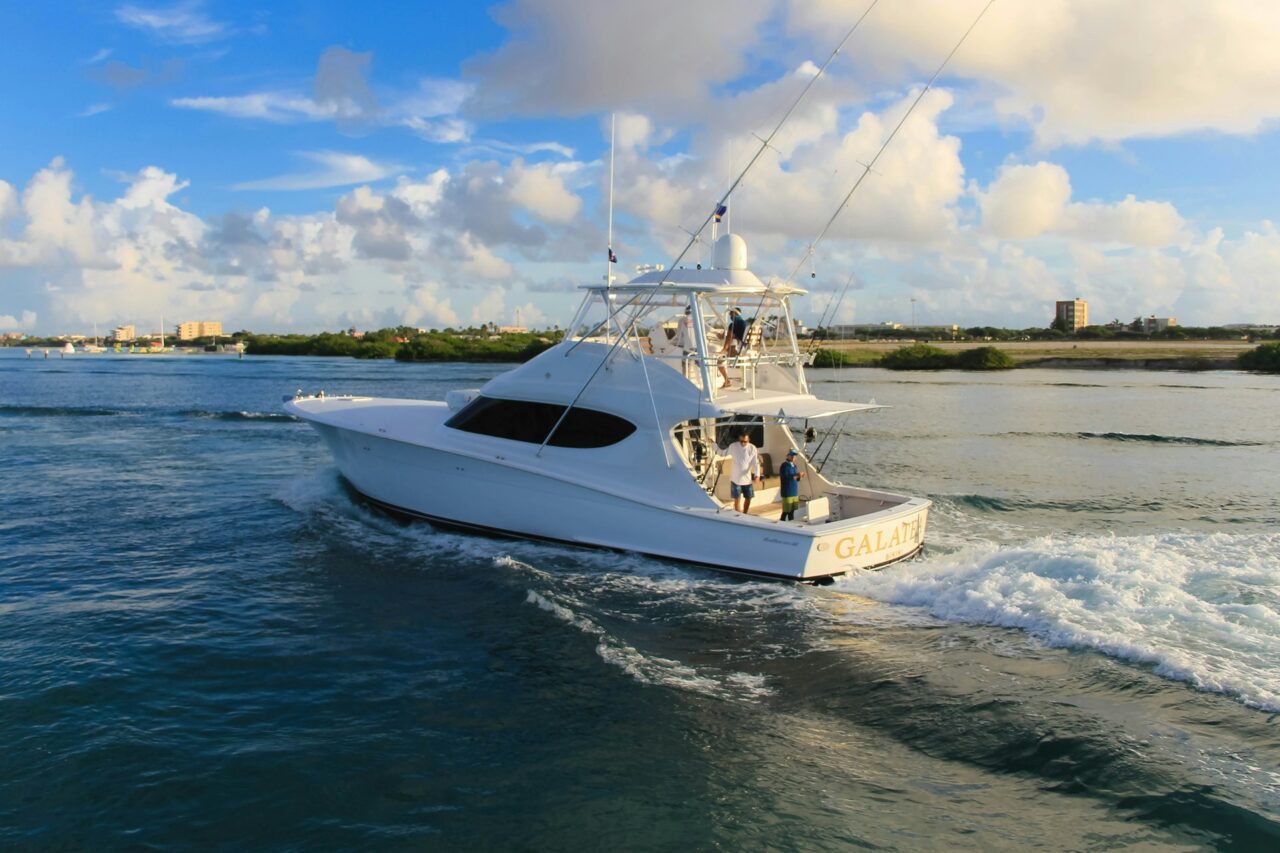 Boat cruising along the water