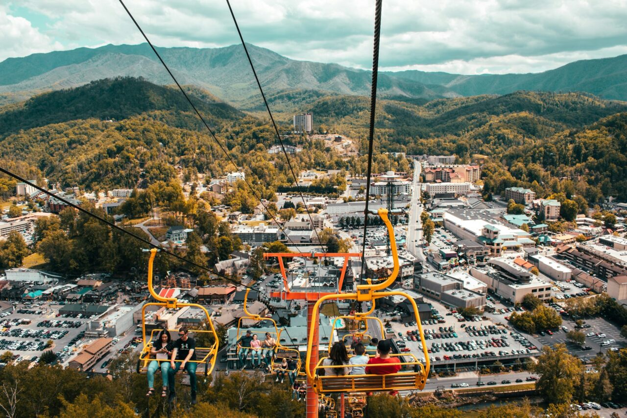 Cable car over pigeon forge