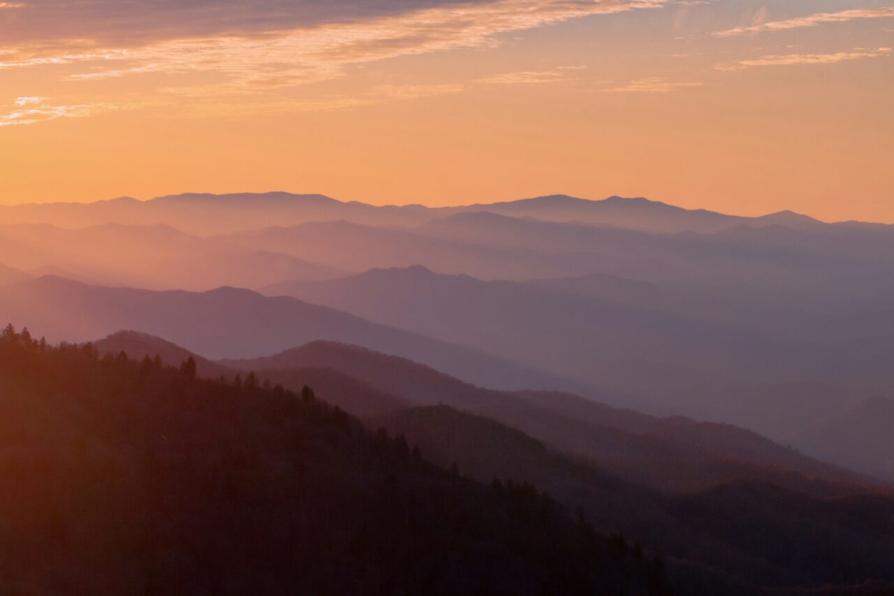 Golden hour in the Great Smoky Mountains
