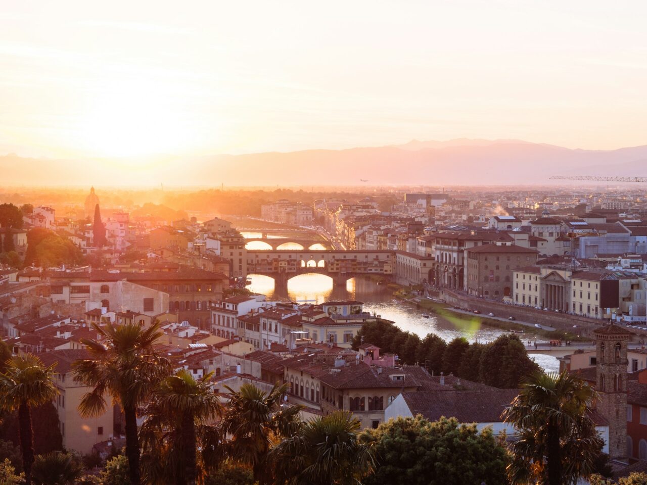 Sunset over Florence, Italy