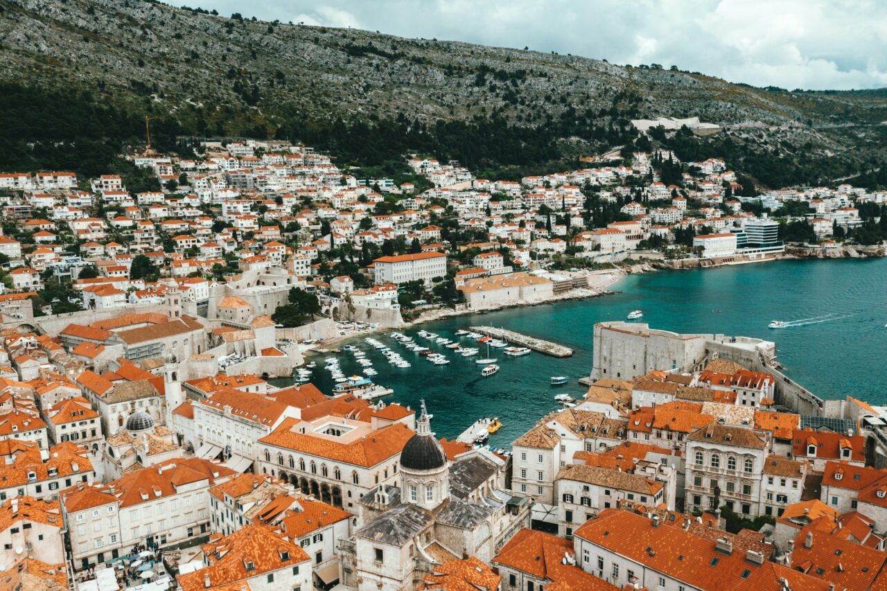 Aerial view of Dubrovnik Croatia