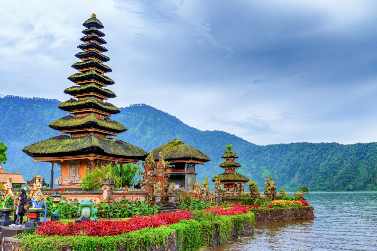 Temple next to a lake in Bali