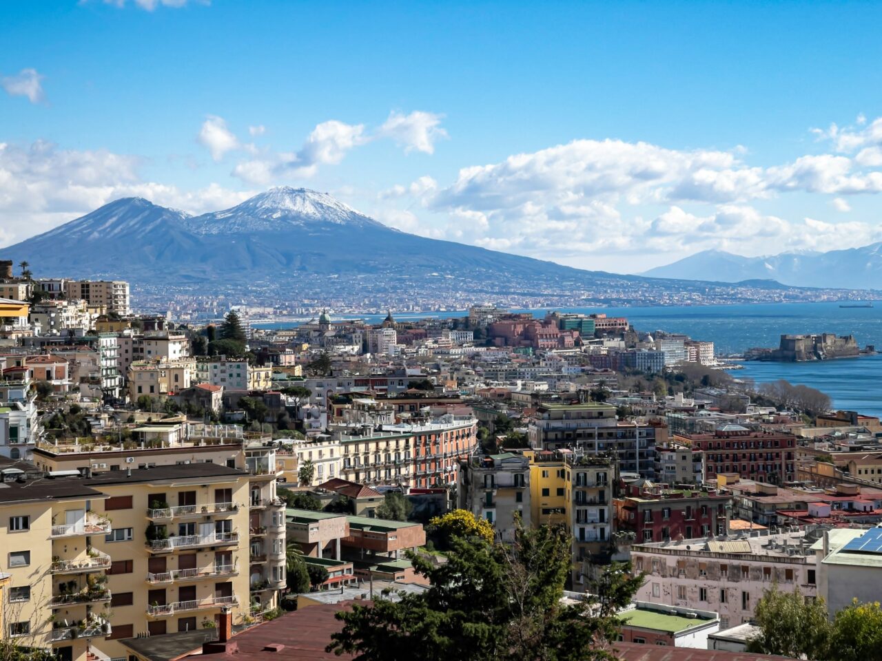 View of Naples and Mount Vesuvius
