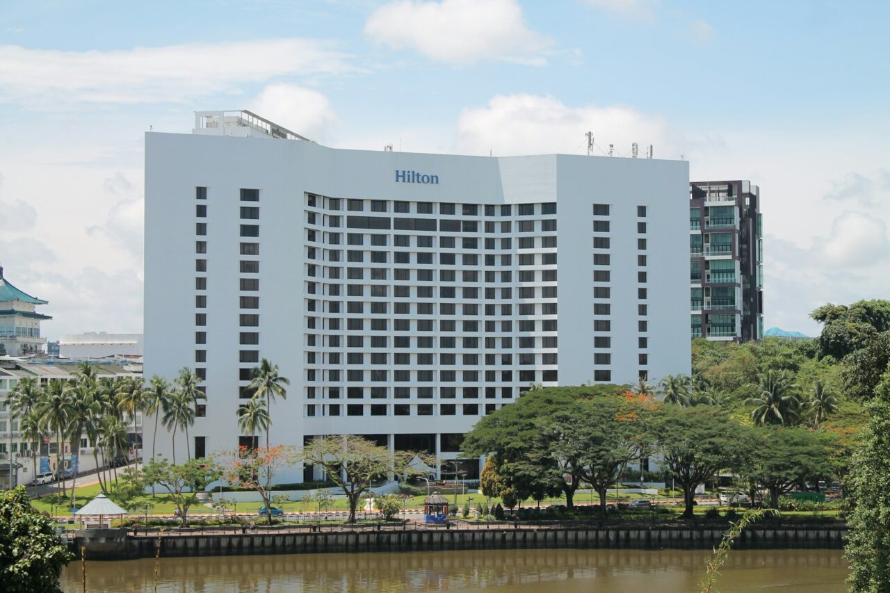 Exterior of a Hilton Hotel