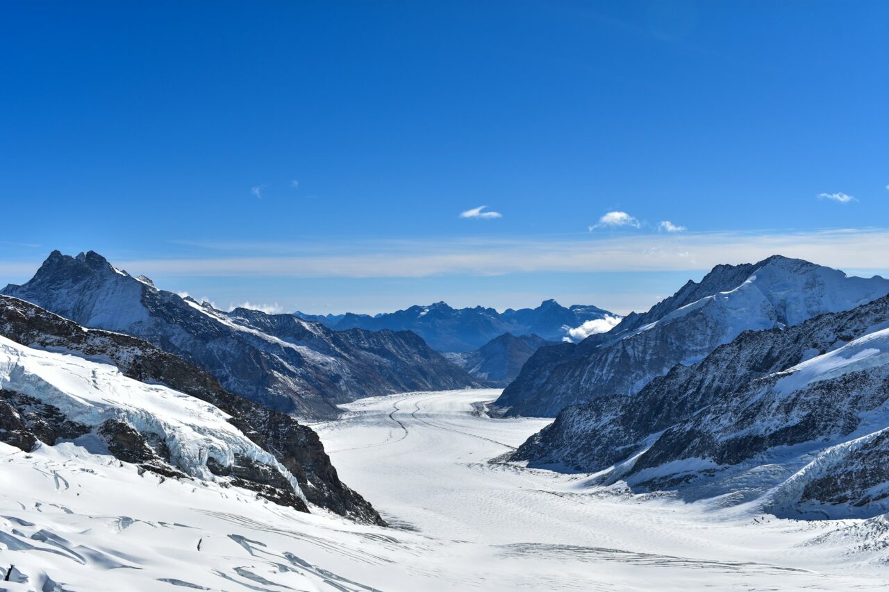 Mountains covered with snow