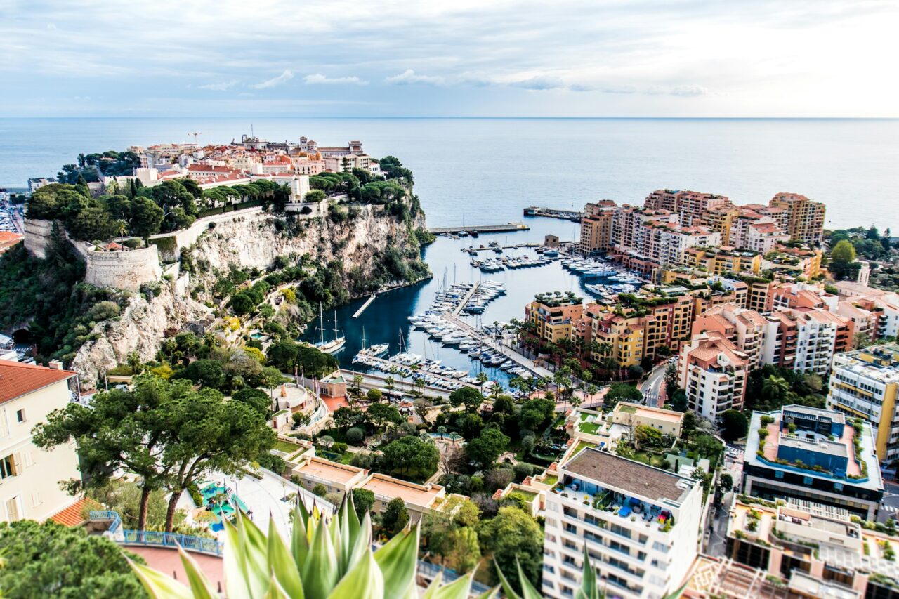 View of Monaco harbor from above