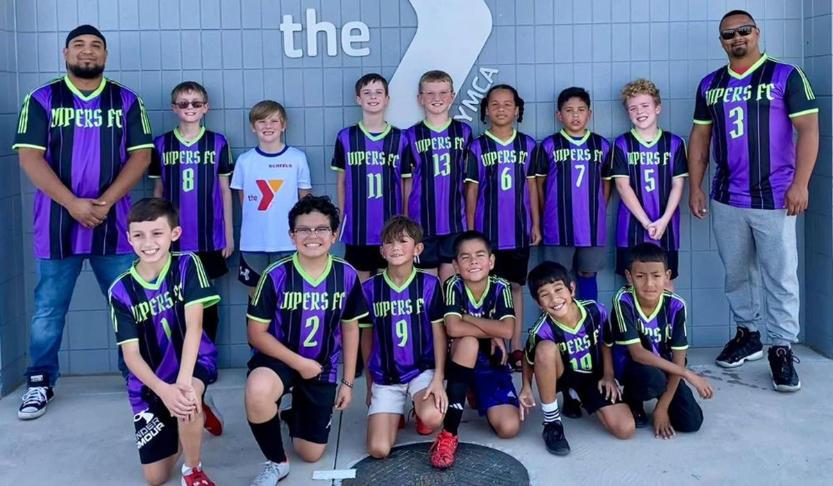Youth soccer team Vipers FC group YMCA