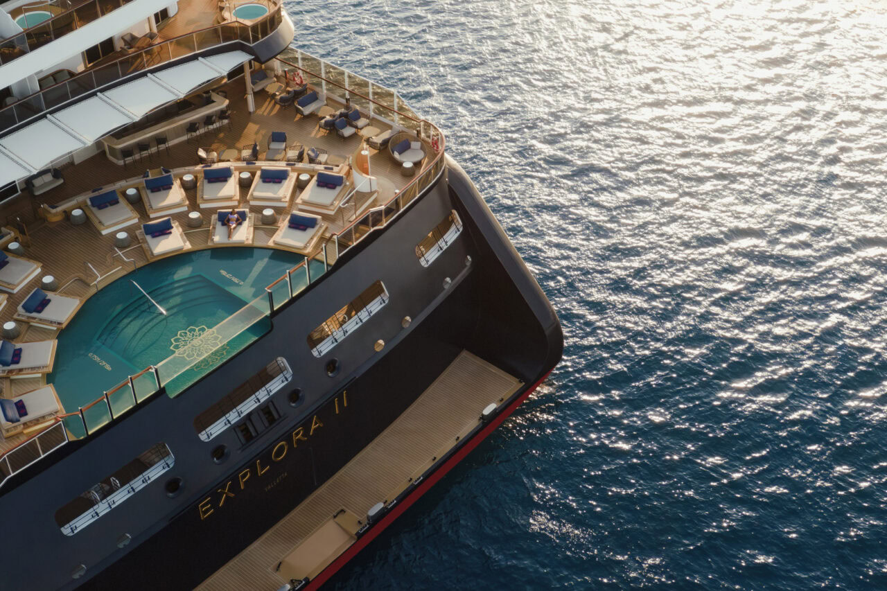 Explora II cruise ship with swimming pool