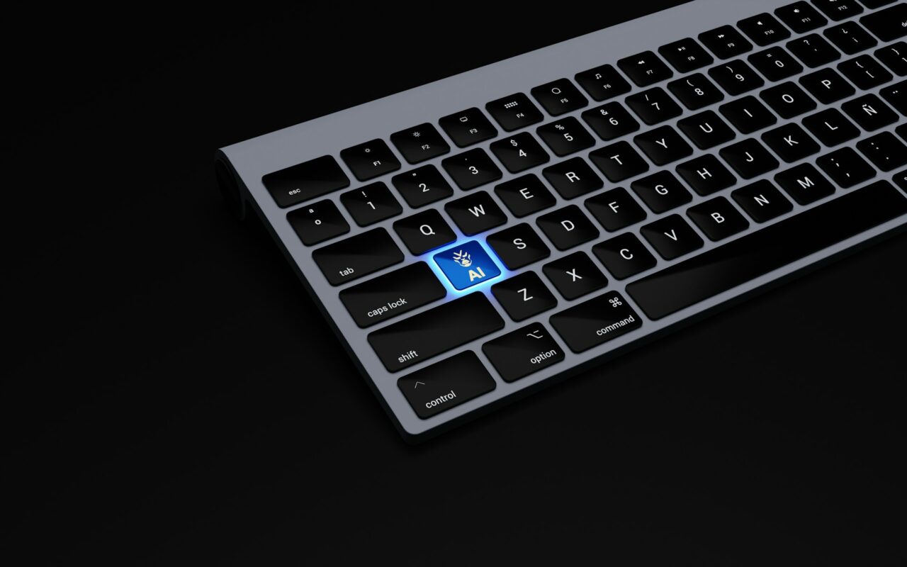 AI button on a keyboard