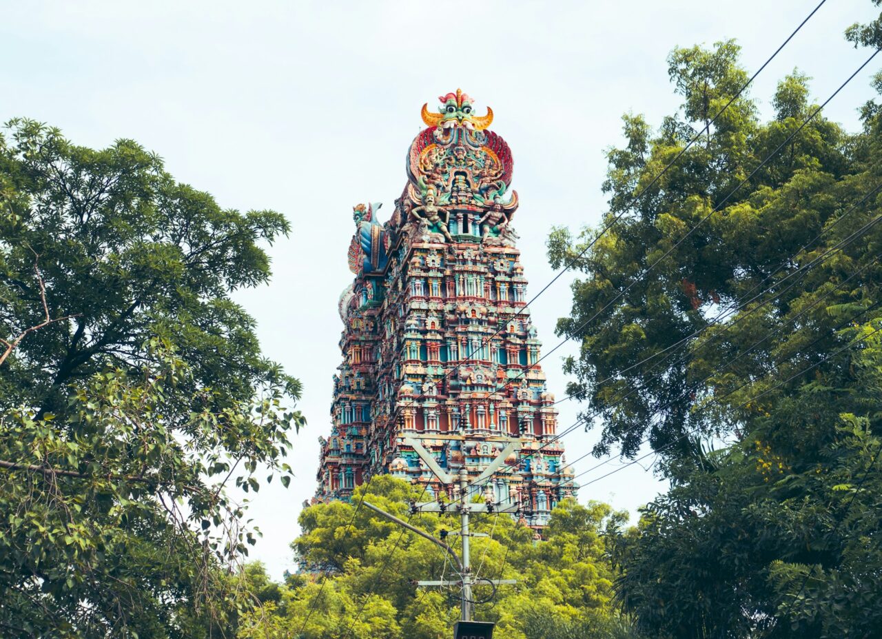 Colorful temple in Madurai, India