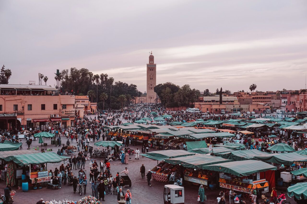 Jamaa El Fna in Marrakech - busy main square