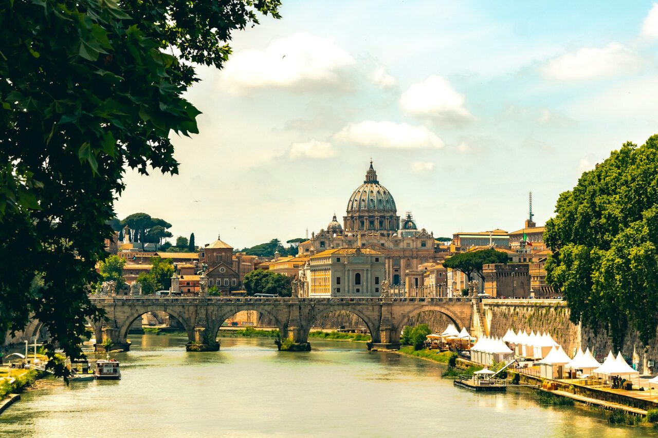 View of Rome with St Peters Basilica