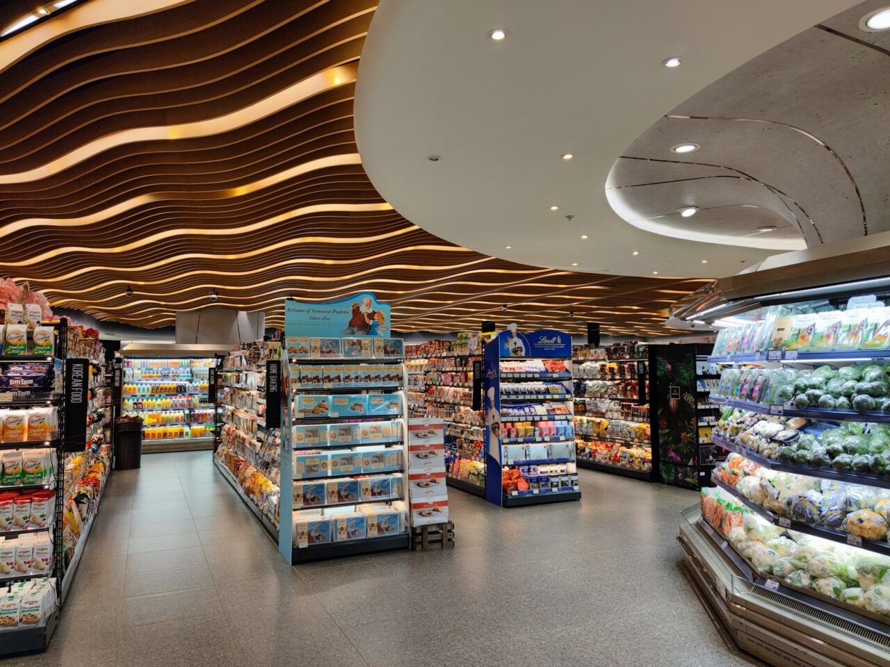 Supermarket shelves in Hong Kong