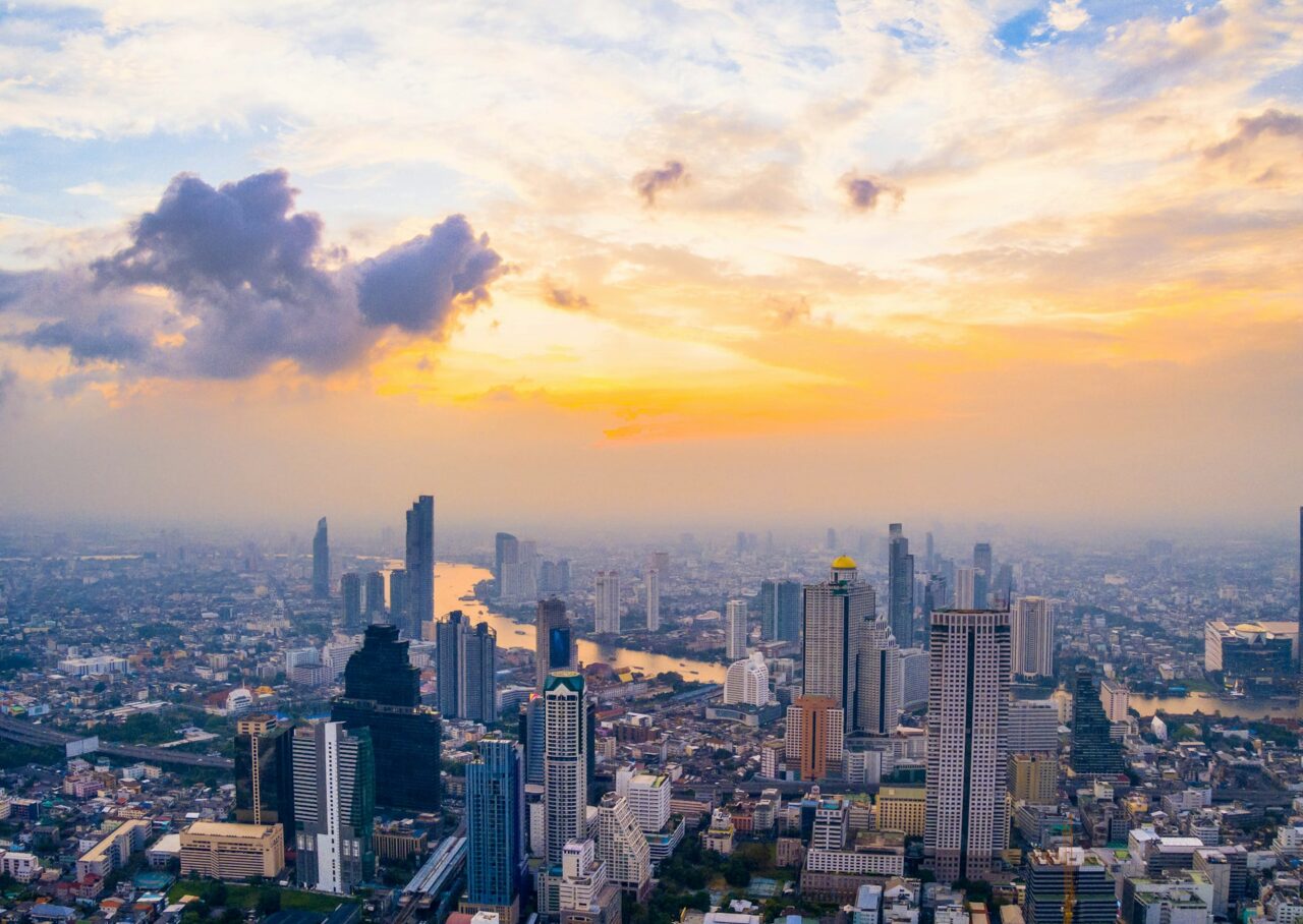 Aerial view of Bangkok, Thailand 