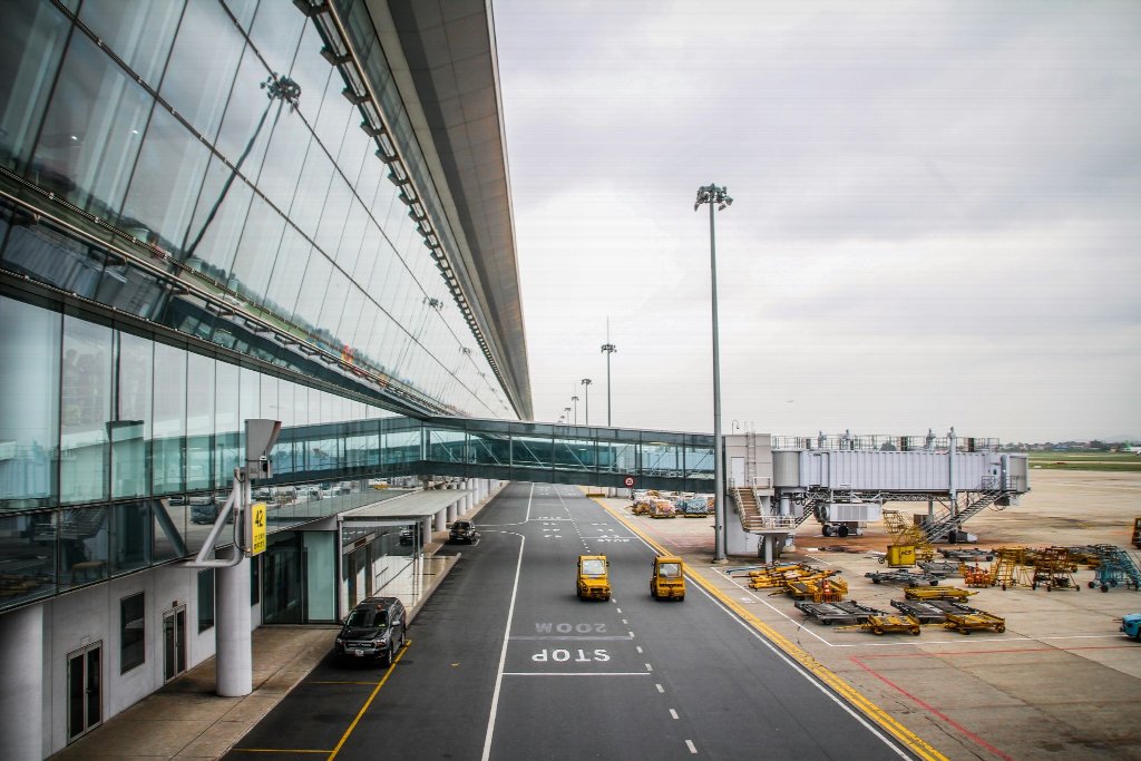 Airport gate in Spain