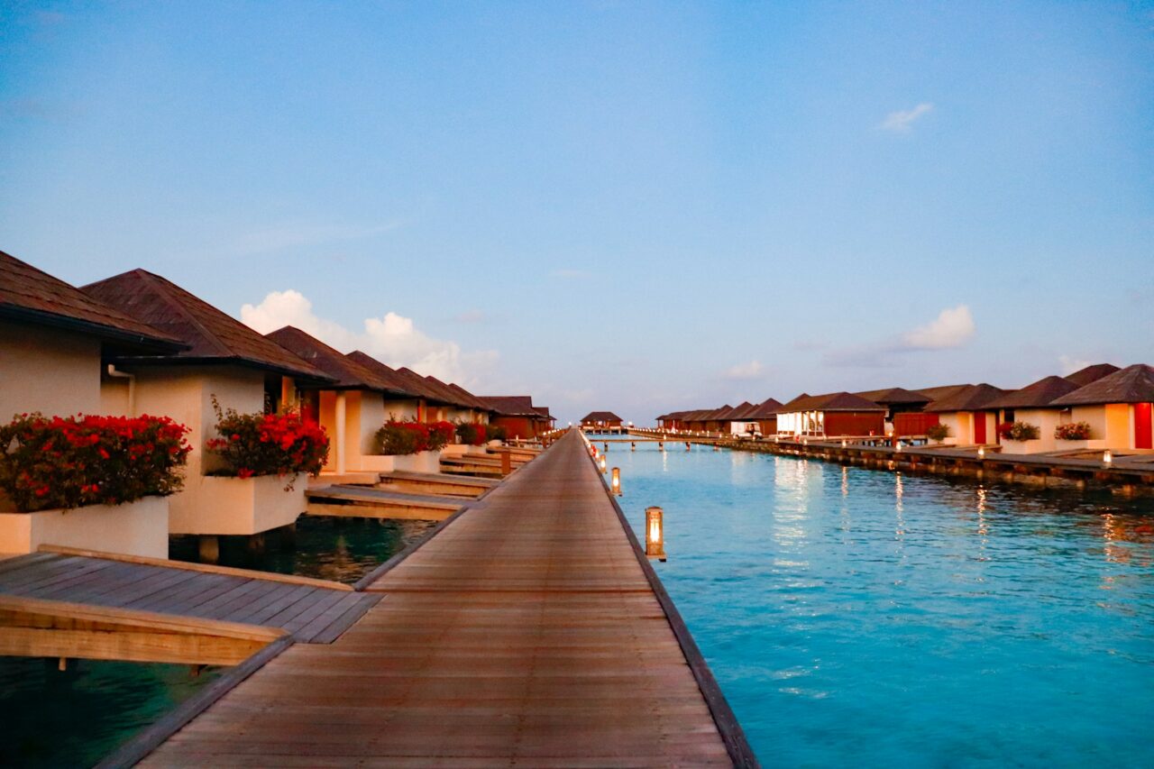Overwater villas in The Maldives