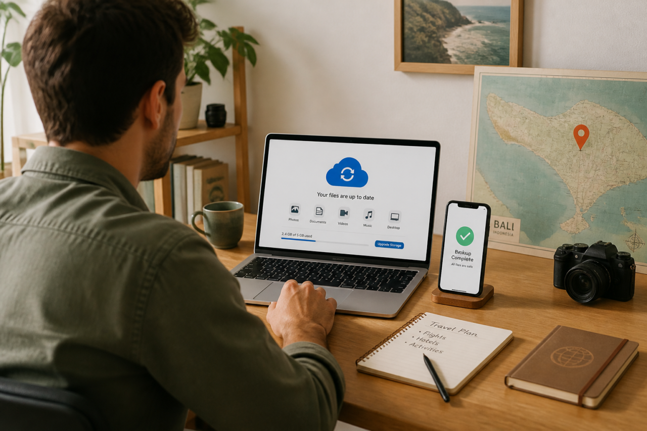 Person managing digital files