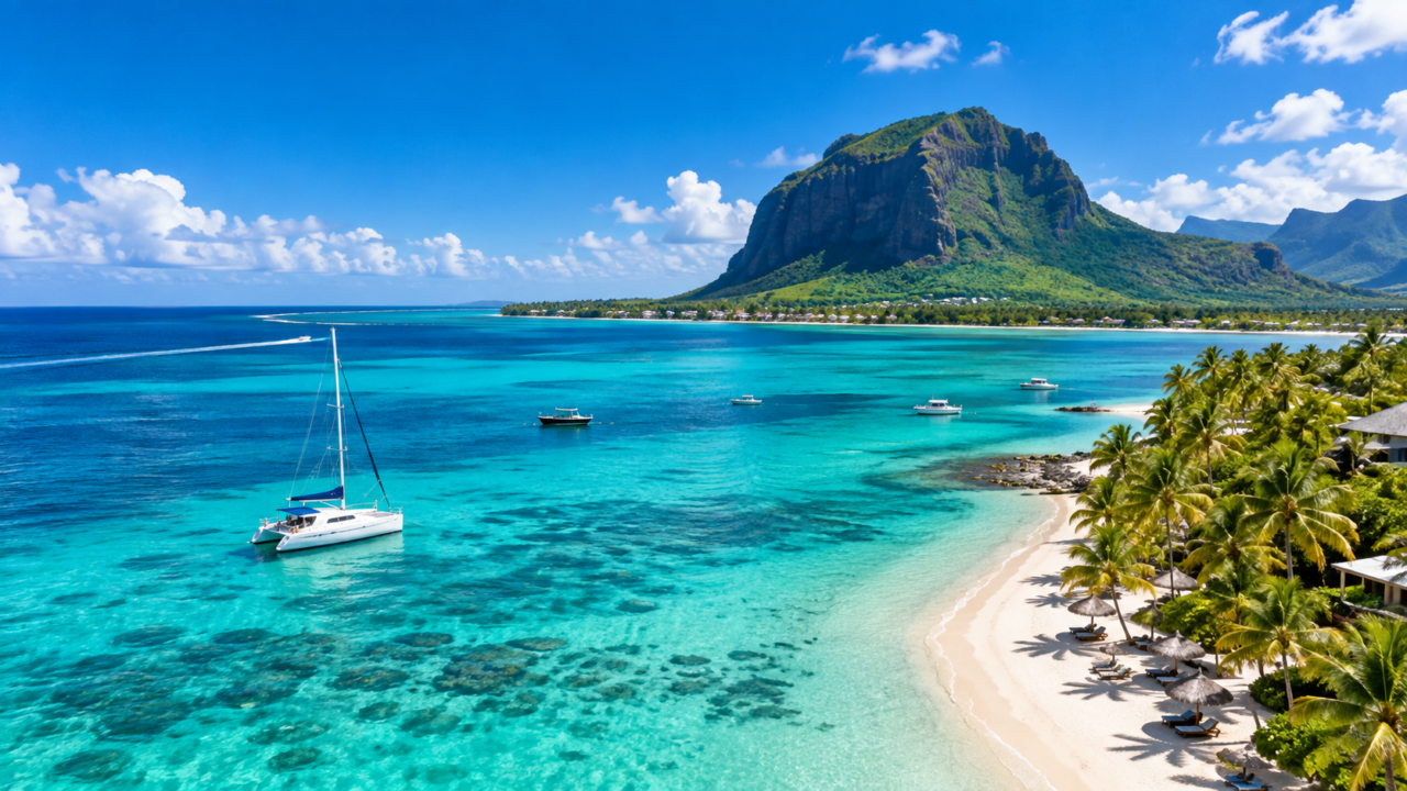 Mauritius beach scene