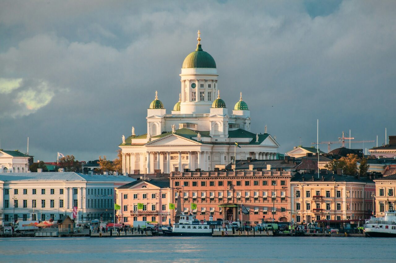 Helsinki Cathedral at sunset