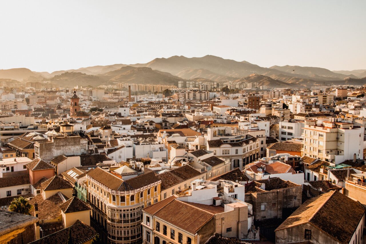 Malaga old town rooftops