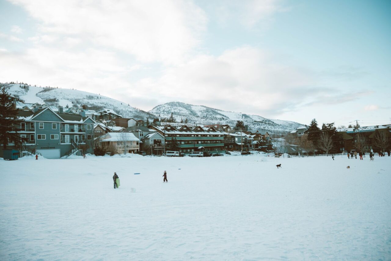 snowy landscape in Park City Utah