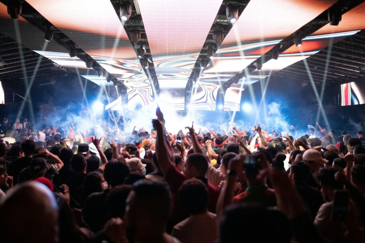 Large crowd inside a nightclub